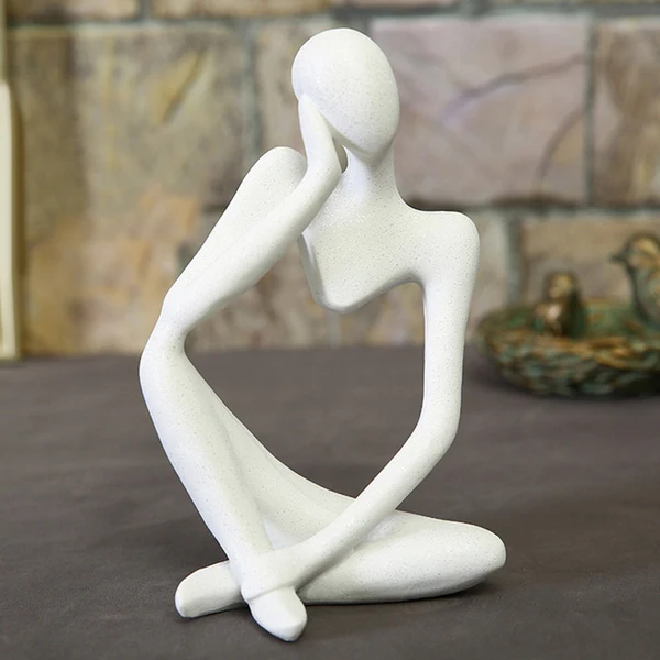 Fashionable Maxbell Maxbell Abstract White Sandstone Human Figurines Statue Sculpture Home Decor 1 Trendy