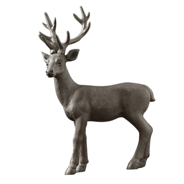 Detailed Maxbell Resin Deer Reindeer Figurine Sculpture Statue Carden Lawn Decors Stand Reliable