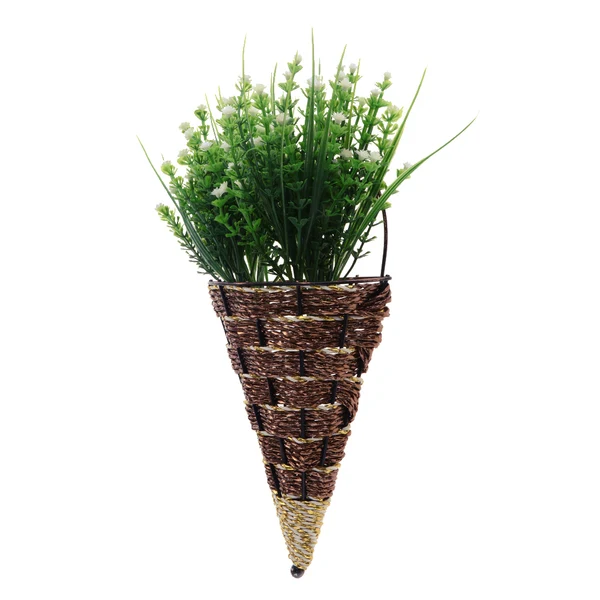 Casual Maxbell Babysbreath Flowers Branch with Green Leaves Wedding Arrangement Decor White Artisan