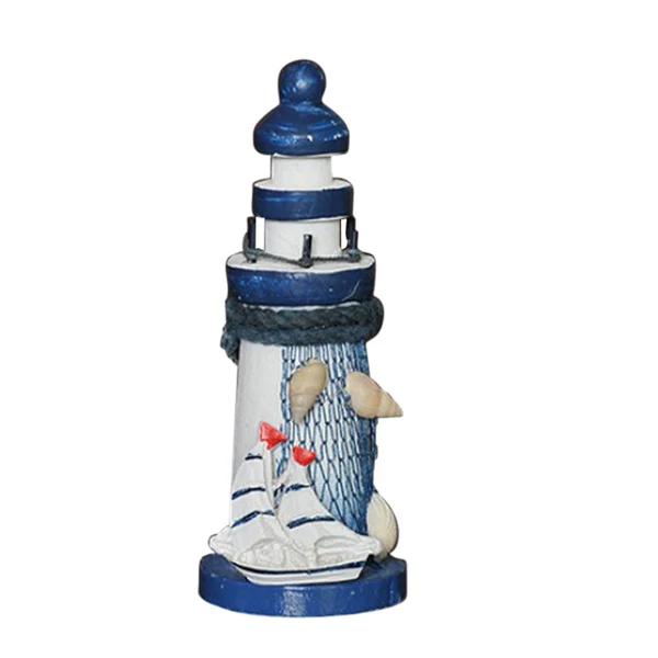 Powerful Maxbell Wooden Mediterranean Nautical Tropical Lighthouse Sailing Decor Ornament C Consistent
