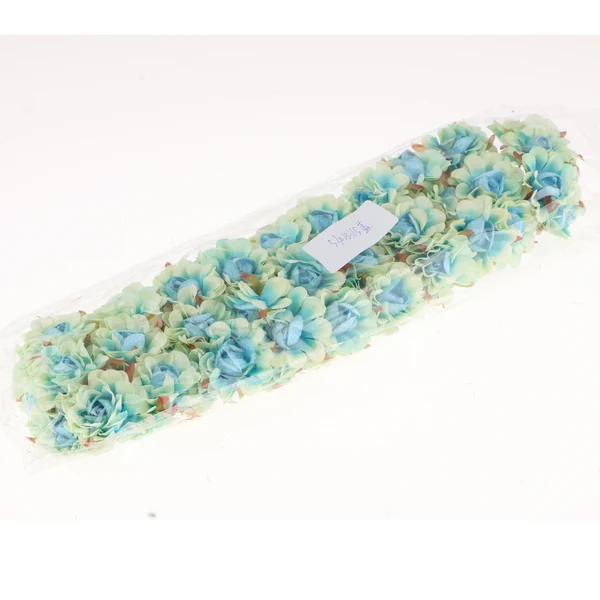 Versatile Maxbell 60x Wire Silk Plum Blossom Flowers Wedding Hair Clip Wreath DIY Blue Fast