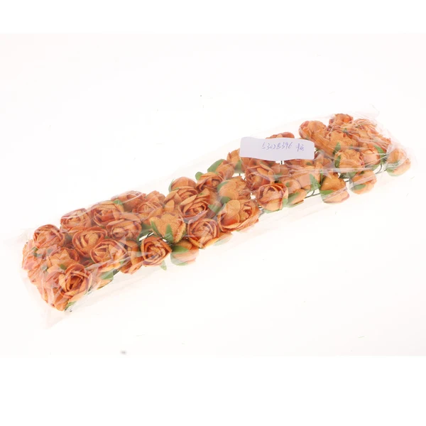 Elegant Maxbell 60x Wire Silk Camellia Flowers for Wedding Hair Clip Wreath DIY Orange Authentic