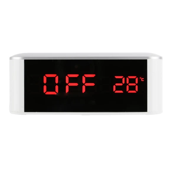 Original USB Electronic Mirror Desktop Alarm Clock Thermometer With Backlight Red Easy-to-Use