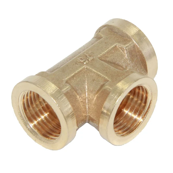 Genuine Maxbell 1 2'' Brass Pipe 3 Way Thread Fitting Coupler Connector DN15 3 All Female Comfortable