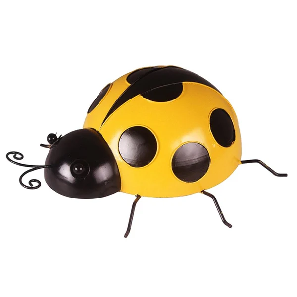 Sophisticated Maxbell Maxbell Ladybug Wall Hanging Figurines Miniatures Statue Garden Decor 9cm Yellow Environmentally Friendly