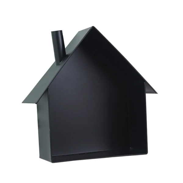Refined Maxbell Vintage Iron House Shaped Wall Floating Shelves Display Rack Mail Box Black Classic