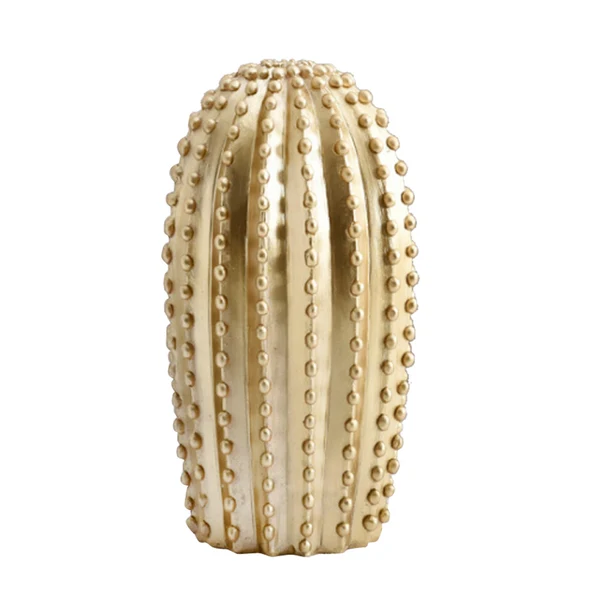 Comfortable Maxbell Resin Cactus Decorative Ornament Cactus Furnishings Decoration Craft Gold_A Durable