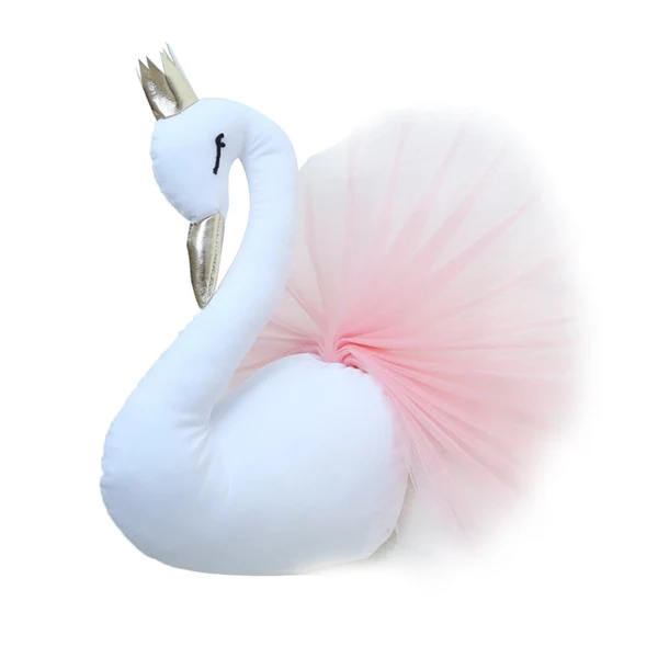 Genuine Maxbell Wall Mounted Stuffed Swan Wall Hanging Sculptures Home Decor Kids Toys Pink Practical
