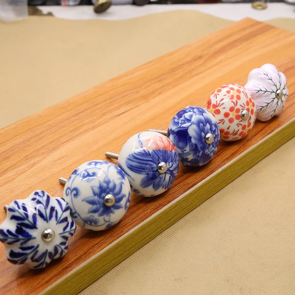 Lightweight Maxbell Ceramic Pull Knobs Cabinet Cupboard Drawers Dresser Handle Pull Pin 6 Verified