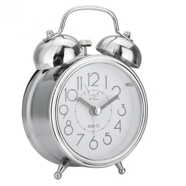 Specialty Maxbell Twin Bell Alarm Clock Dial Backlight Battery Operate Loud Alarm Clock Silver Efficient