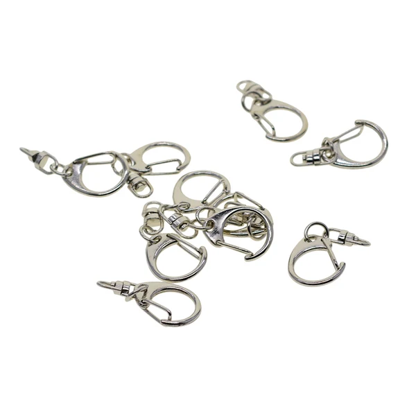 Reusable Maxbell 10 Pieces Alloy Small Swivel Lanyard Snap Hook Lobster Clasps Clip Keychain Key Ring Jewelry Making Findings Solid