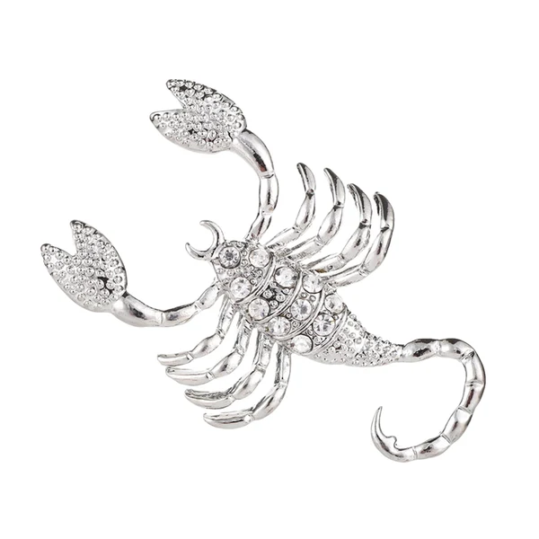 Selected Maxbell Rhinestone Scorpion Brooch Costume Party Halloween Punk Animal Lapel Pin Versatile