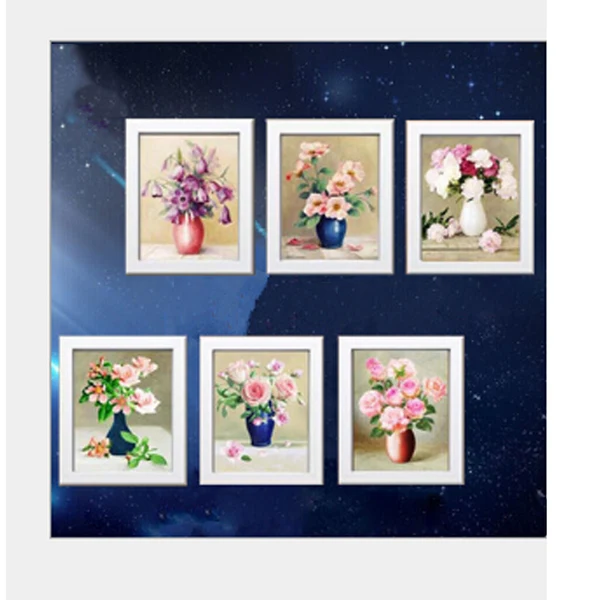 Solid Maxbell 5D Diamond Painting Camellia Vase Cross Stitch DIY Handcraft Wall Decor 4 Fast