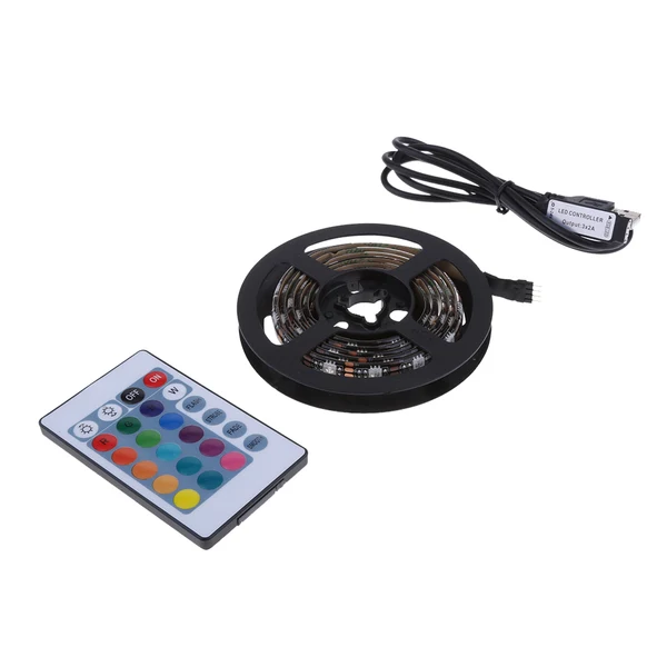 Casual Maxbell RGB Bias Lighting TV 5050 USB Powered LED Light Strip With 24Key Remote 1M Sustainable