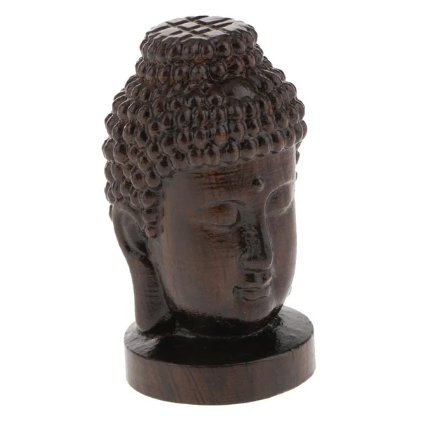 Superior Maxbell Maxbell Wood Buddha Statue Figurine India Buddha Head Statue Craft Ornament Decor Expertly Made