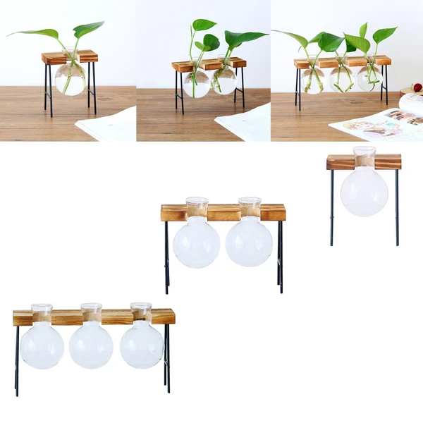 Original Design Maxbell Wooden Shelf Plant Stand Ladder Storage Indoor Outdoor Display Stand 3 Vase High-End