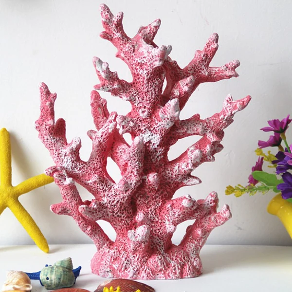 Sophisticated Maxbell Artificial Coral Plant Fish Tank Decor Aquarium Reef Ornament Underwater Pink Specialty