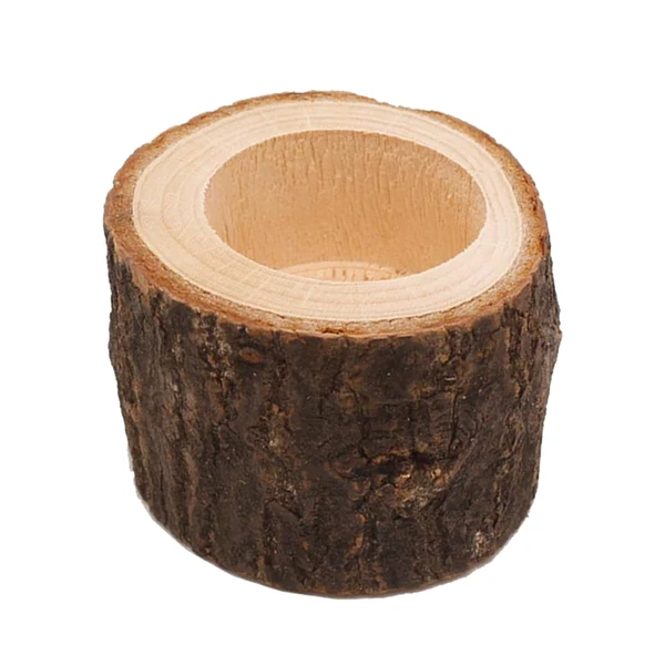 Advanced Maxbell Tree Stump Wood Candle Holder Tea Light Holder for Wedding Decoration 4.2cm Smooth