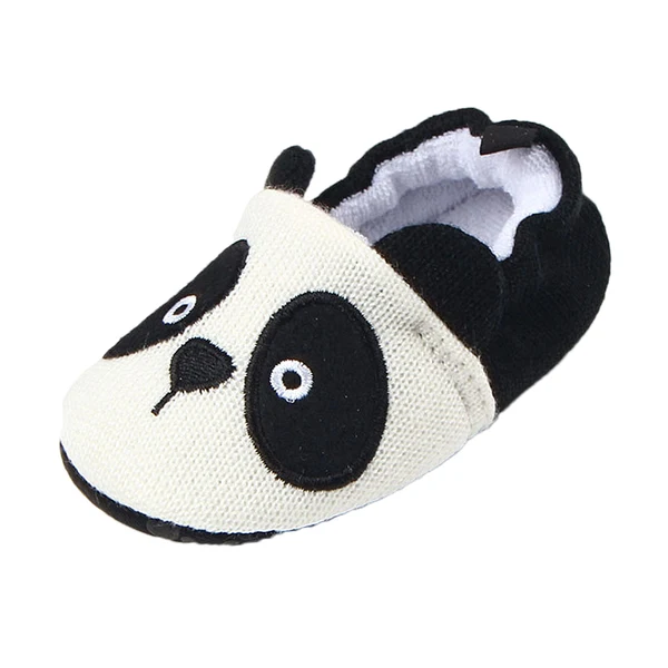 Exclusive Maxbell Unisex Baby Kids Crib Shoes Knitted Cotton Casual Prewalker Shoes 13cm Panda Organic