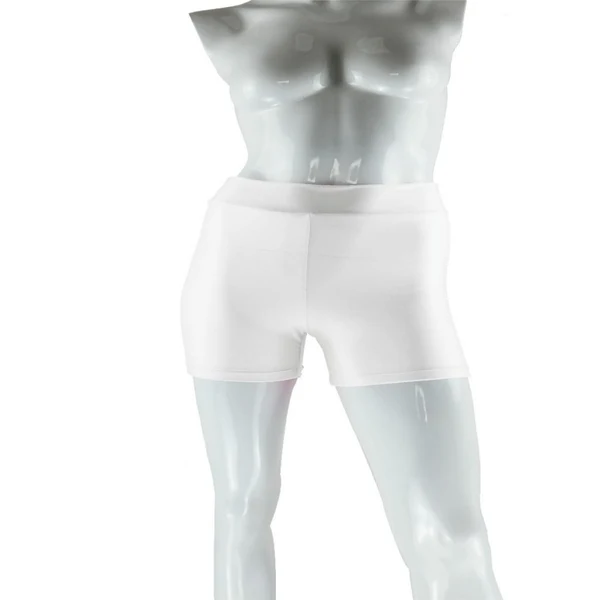 High-Performance Maxbell Women Elastic Spandex Gym Dancing Running Skinny Shorts Hot Pants S white Detailed