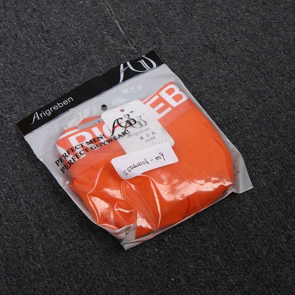 Traditional Maxbell Men Briefs Mesh Bulge Pouch Boxers Underwear Shorts Male Panties 2XL Orange First-Class