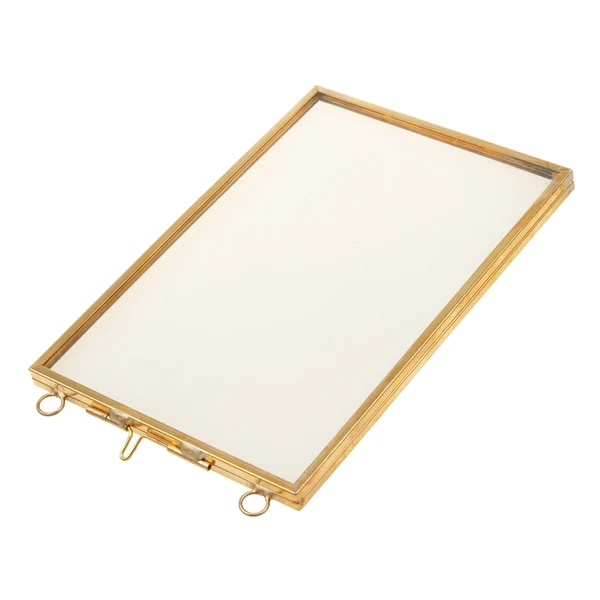 Outstanding Maxbell Vintage Antique Brass Glass Picture Photo Frame Hanging Portrait 4 x 6 inch Elite