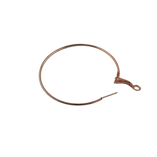 Elite Maxbell 20pcs 30mm Round Hoop Loop Leverback Earring Making Findings Rose Gold Casual