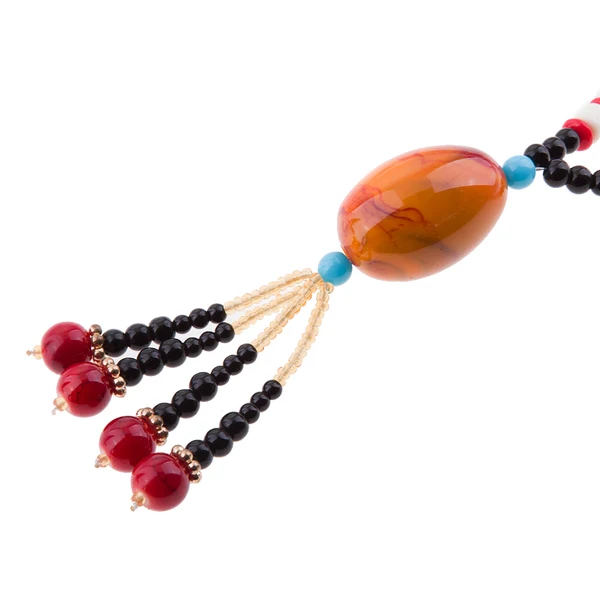 Consistent Maxbell Vintage Ethnic Tassel Beads Sweater Chain Pendant Necklace Gift Yellow Premium