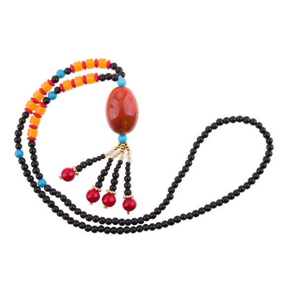 Sophisticated Maxbell Retro Ethnic Tassel Beads Sweater Chain Pendant Necklace Gifts Yellow Traditional