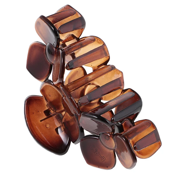 Trusted Maxbell 10 Pieces Flower Plastic Hair Claw Clip 5 Clamps Hair Accessories Brown Smooth