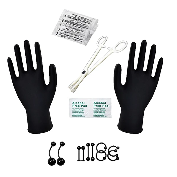 Advanced Maxbell Universal Stainless Steel Body Piercing Kit Needles Jewelry Lot 28 Pieces Smooth