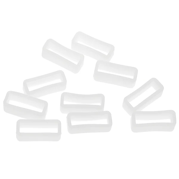 Environmentally Friendly Maxbell 10Pcs Rubber Keeper Loops Watch Band Strap End Holder White 22mm Trusted
