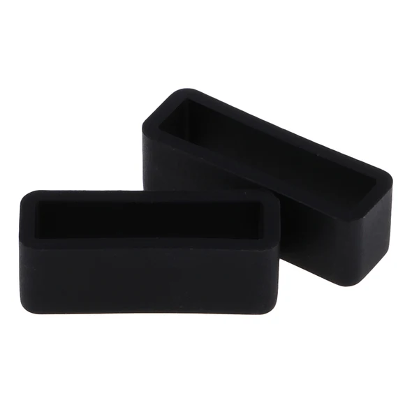 Comfortable Maxbell Black Silicone Rubber Resin Watch Strap Band Keeper Holder Retainer Loop Premium