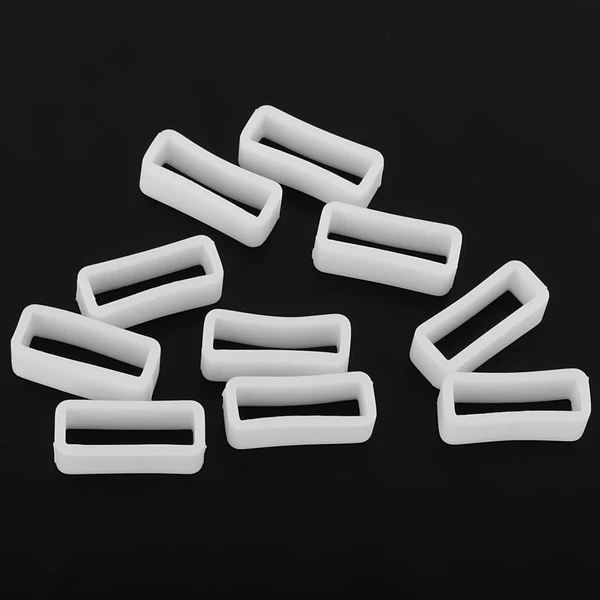 Durable Maxbell 10Pcs Rubber Keeper Loops Watch Band Strap End Holder White 20mm Artisan