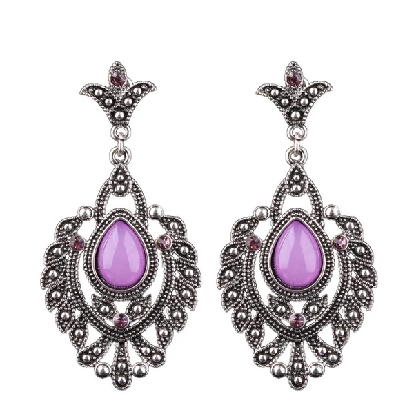 Excellent Maxbell Vintage Boho Artificial Gemstone Crystal Flower Teardrop Dangle Earrings High-Quality