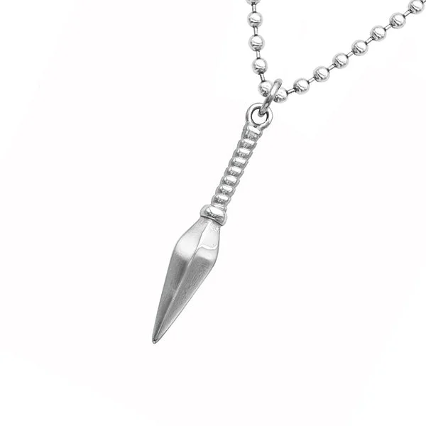 Pure Maxbell Stainless Steel Cool Pyramidal Pendant Beads Chain Novelty Necklace Silver Top-Quality