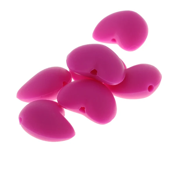 Natural Maxbell 10 Pieces Baby Teether Silicon Teething Chew Jewelry DIY Necklace Purple Red Safe
