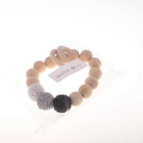 Selected Maxbell Wood Crochet Round Beads Ring Bracelet Teether Baby Grasping Nursing Toy 2 Superior