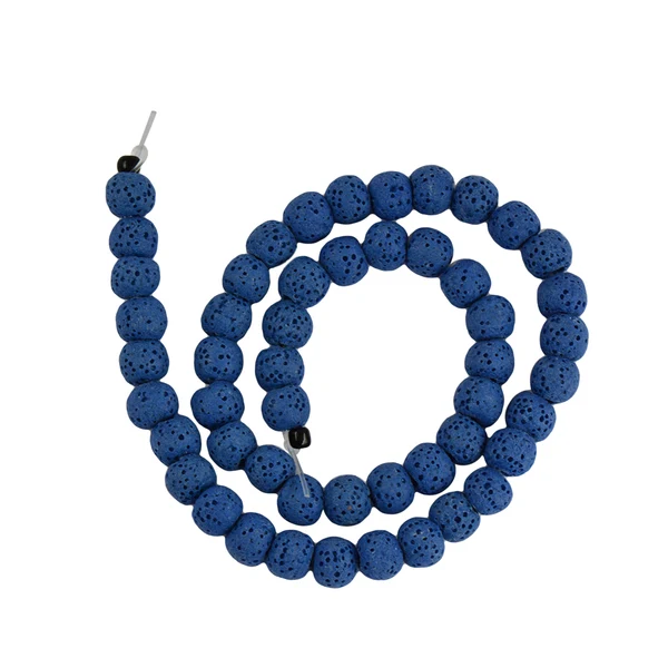 Reliable Maxbell 6mm Rock Volcanic Gemstone Loose Bead 15'' Round Jewelry DIY Navy Blue Functional