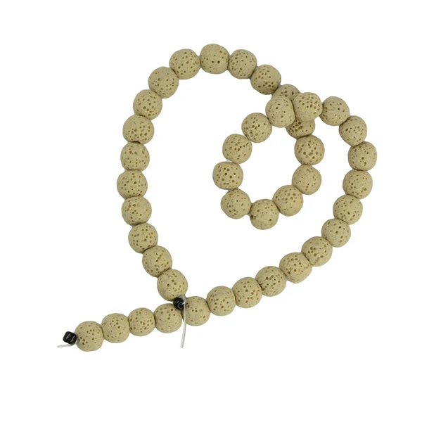 High-End Maxbell 10 mm Volcanic Lava Rock Gemstone Loose Beads Strand 15'' Ivory Clean