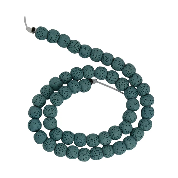 Proven Maxbell 8 mm Lava Volcanic Rock Gemstone Loose Beads 15'' Round Jewelry BOHO Style Light Blue Authentic