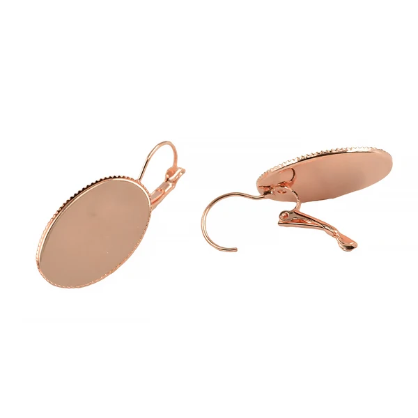 Specialty Maxbell 12 Pieces Leverback Earring Hook Oval Blank Setting DIY Findings Rose Gold Organic