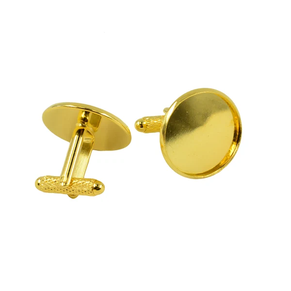 Excellent Maxbell 6 Pieces Round Cuff Links Settings Base DIY Cabochon Jewelry Findings Gold Specialty