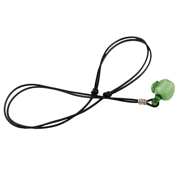 Flexible Maxbell Handmade Apple Perfume Essential Oil Glass Bottle Pendant Necklace green Powerful