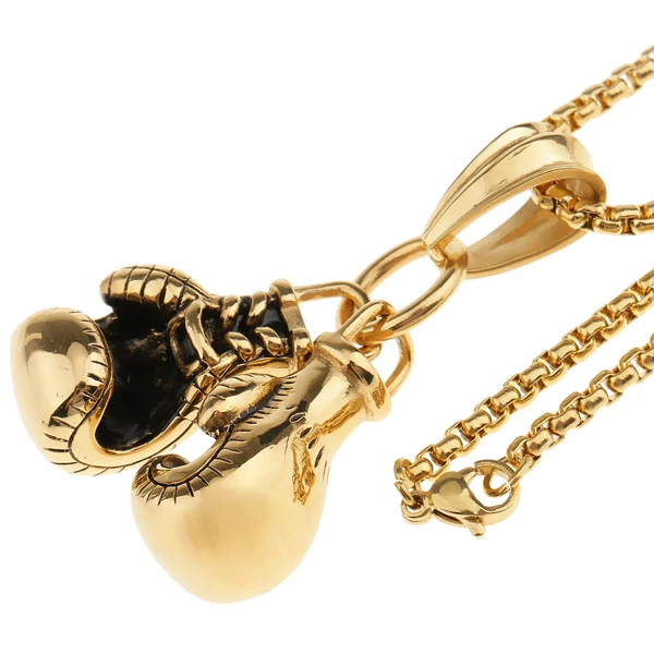 Original Design Maxbell 361L Stainless Steel Double Fist Pendant Necklace Chain Punk Jewelry Gold Premium Material