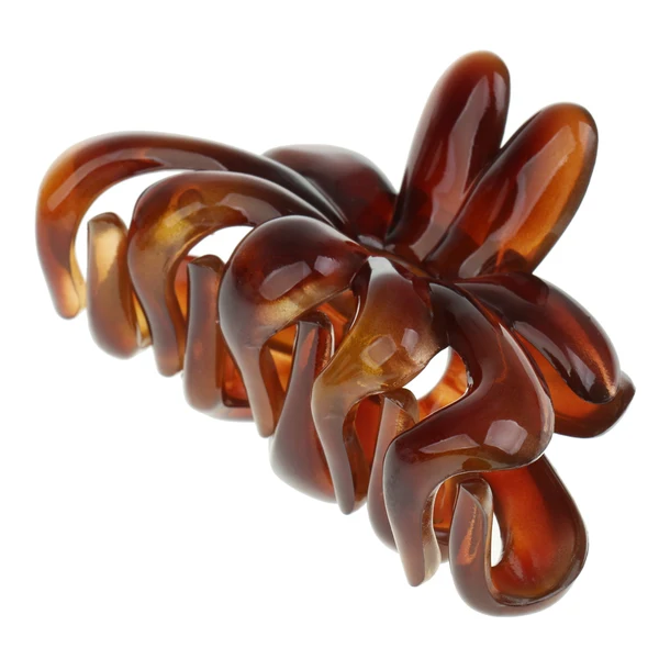 Lightweight Maxbell Simple Design Floral Gorgeous Color Acrylic Hair Claw Clip Accessory Brown Efficient