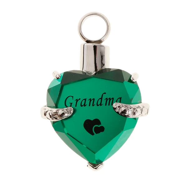 Proven Maxbell Crystal Heart Cremation Jewellery Urn Pendant Keepsake Necklace DIY Grandma Smooth