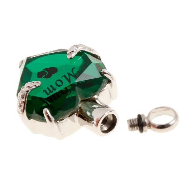 Organic Maxbell Crystal Heart Cremation Jewellery Urn Pendant Keepsake Necklace DIY Mom Reusable
