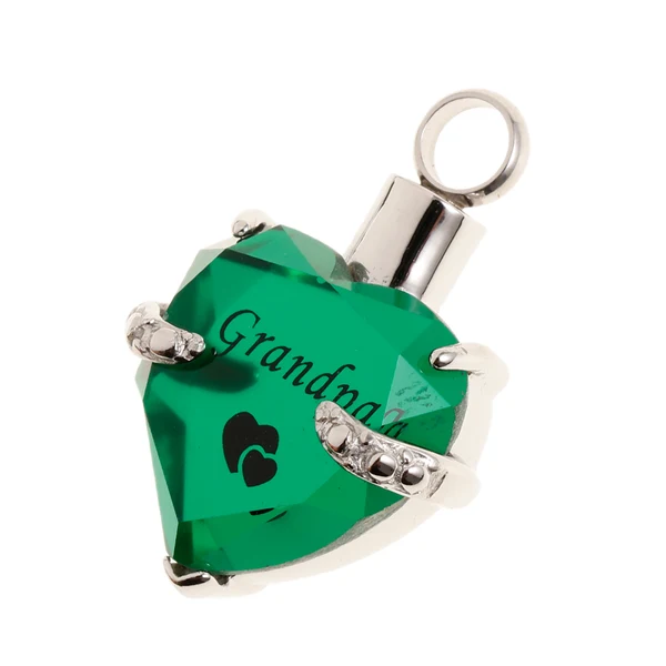 Soft Maxbell Crystal Heart Cremation Jewellery Urn Pendant Keepsake Necklace DIY Grandpa Solid