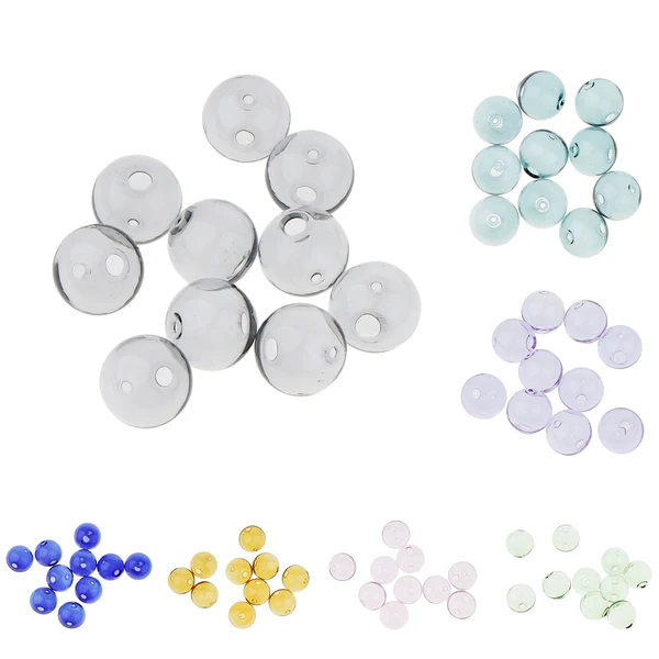 Enhanced Maxbell 10pcs Globe Glass Bottle Charm Pendant DIY Craft Jewelry Making Blue Prestigious